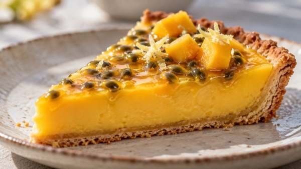 Torta Gelada de Manga, Maracujá e Gengibre