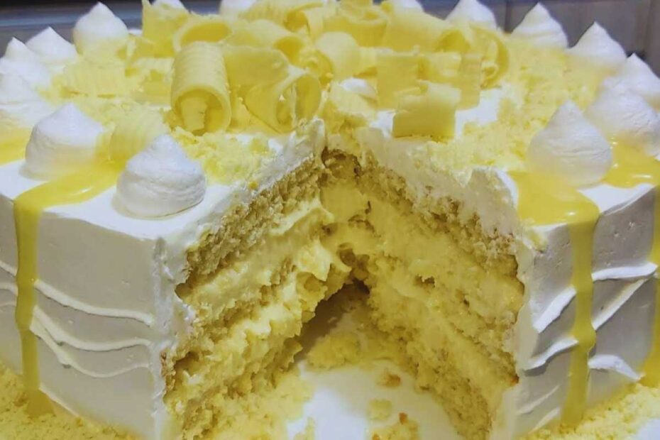 Bolo de Limão Siciliano com Merengue