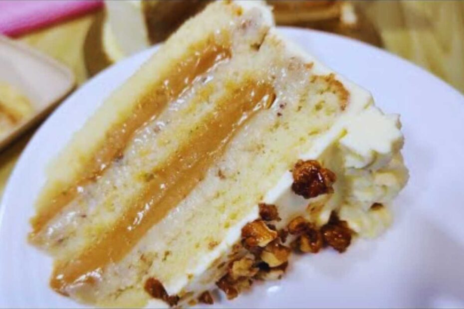 Bolo de Nozes com Doce de Leite