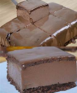 Bolo nuvem de chocolate um bolo que é puro mousse de chocolate que derrete na boca