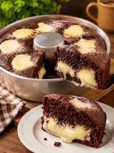 Já sai recheado do forno – Agora só faço Bolo de Chocolate assim!