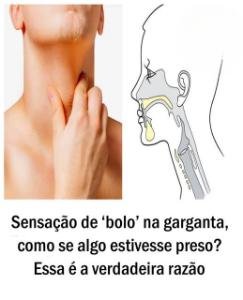 Sensação de ‘bolo’ na garganta, como se algo estivesse preso? Essa é a verdadeira razão