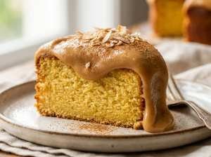Bolo de Fubá com Cobertura Cremosa