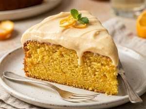 Bolo de Laranja com Cobertura Cremosa