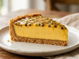 Torta de Maracujá com Base Crocante