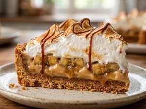 Torta de Banana com Base Crocante