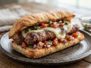 Sanduíche de Linguiça Artesanal