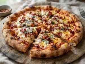 Pizza de Bacon Caseira