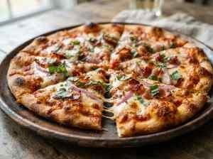 Pizza de Bacon de Massa Fina