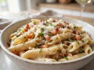 Macarrão ao Molho Branco de Domingo