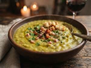 Sopa de Ervilha para Noite Fria
