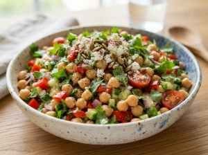 Salada de Grão-de-Bico Refrescante