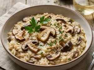 Risoto de Cogumelos Rica em Sabor