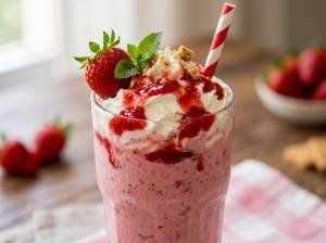 Milk-shake de Morango Cremosa
